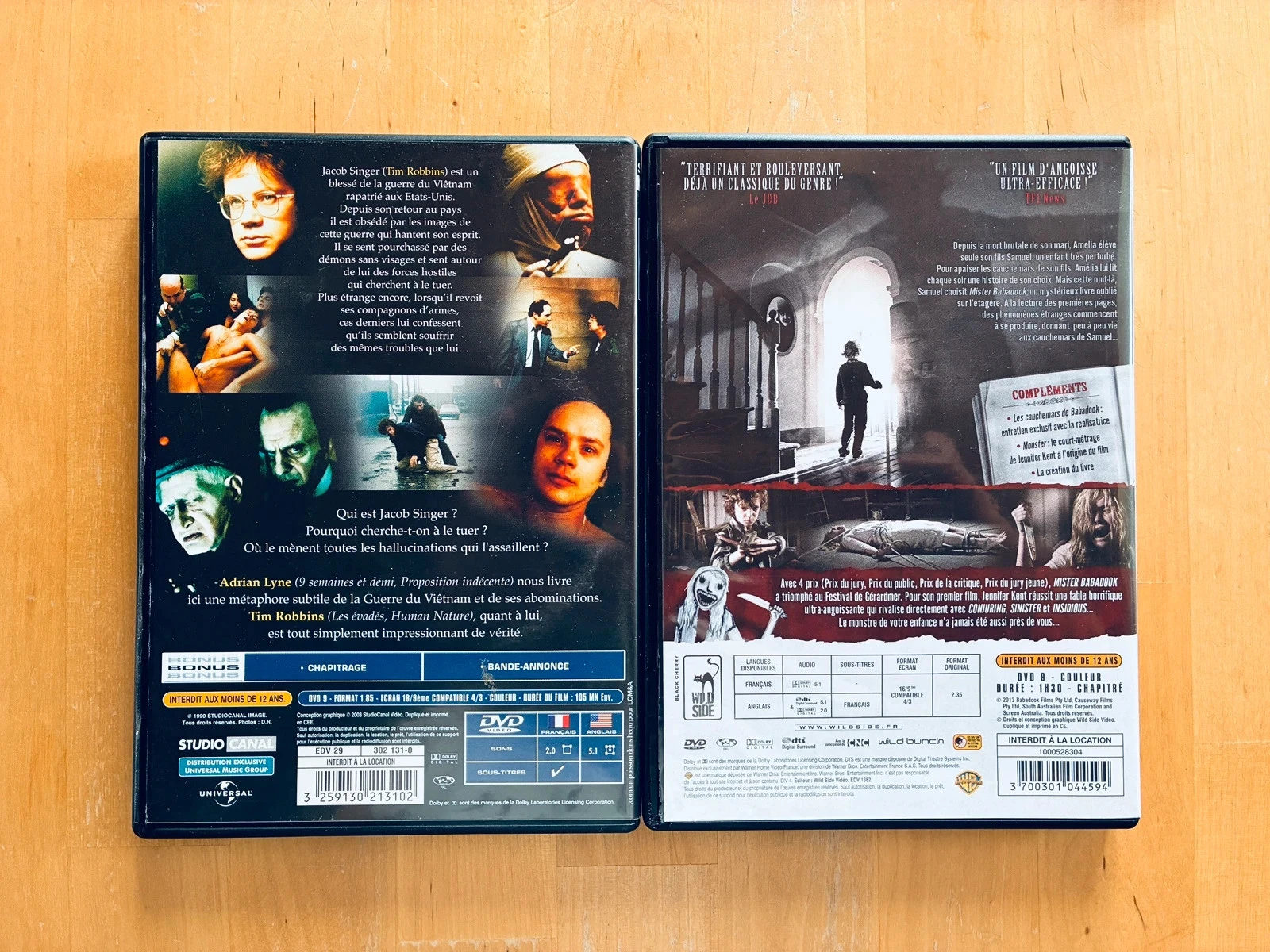 Lot 2 DVD de terror de culto: La escalera de Jacob y Mister Babadook. – photo 2